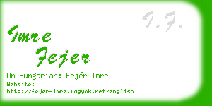 imre fejer business card